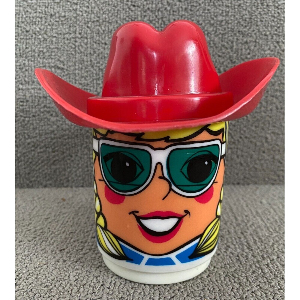 Vintage DEKA Plastics, INC. Cowboy Cup Removable Cowboy Hat Lid